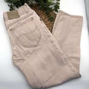 Lee Vintage Girls Pink Denim Straight Leg High Waisted Jeans size 11R